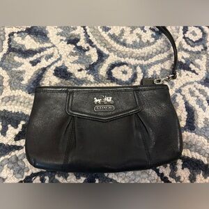 Coach Black Leather Wristlet
